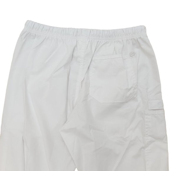WoderWink Scrub Pants Flare Leg Elastic Waist Lightweight White Womens Size XS - Picture 5 of 10